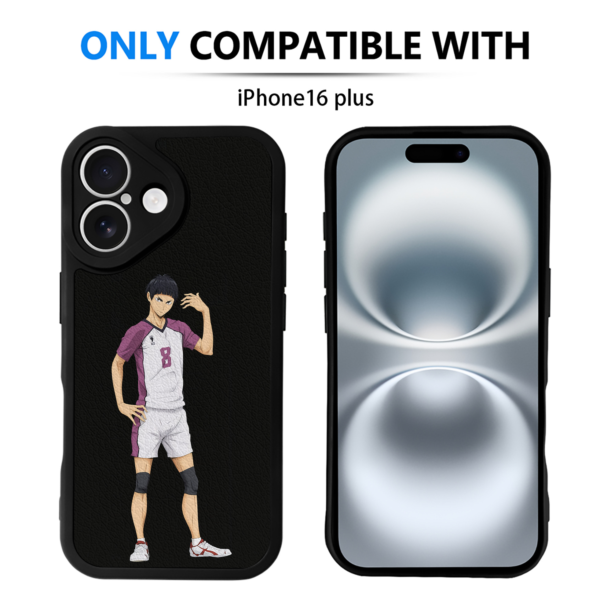 （画像用） ハイキュー!! Haikyu!! 【iPhone 16シリーズ対応】シリコンスマホケース（レザー調） 材質：シリコン